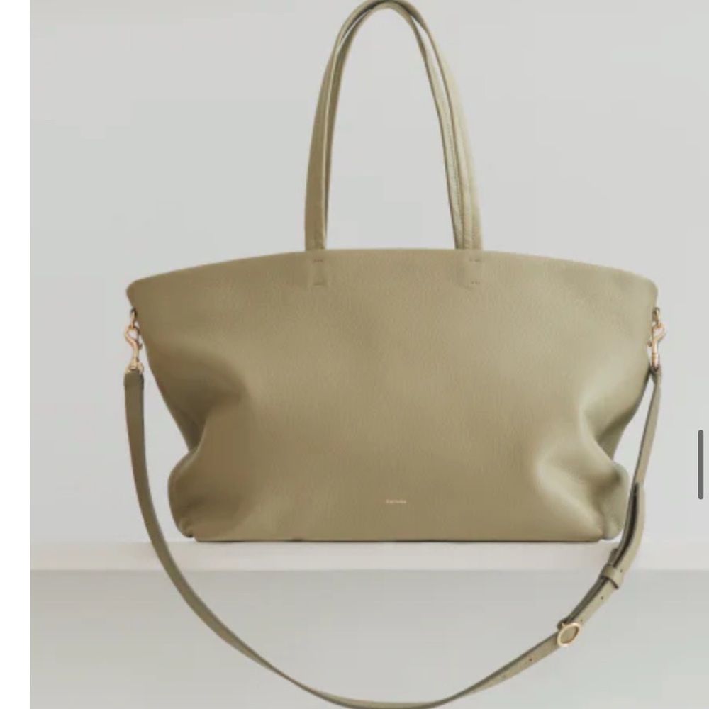 Cuyana Classic Easy Zipper Tote Sage Light Green Bag